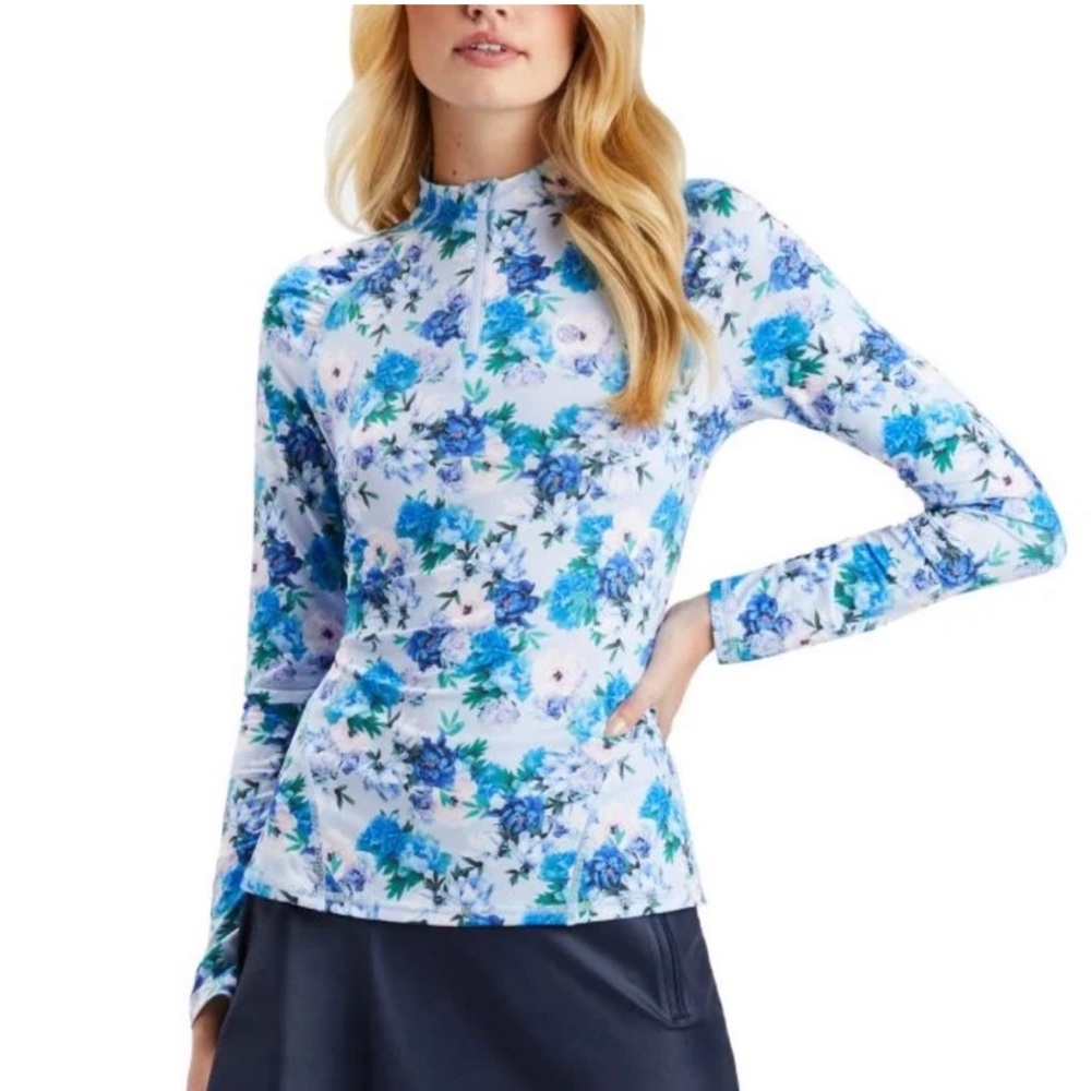 G/FORE Floral Tech 1/4 Zip Pullover